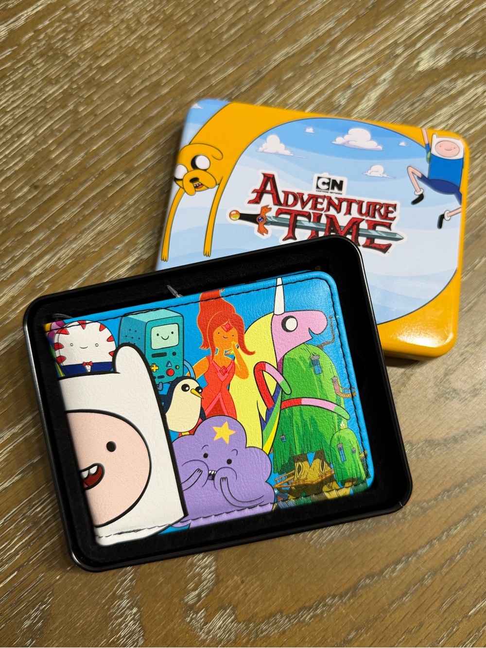 Adventure Time Bi-Fold Wallet with a Collectible Display Tin